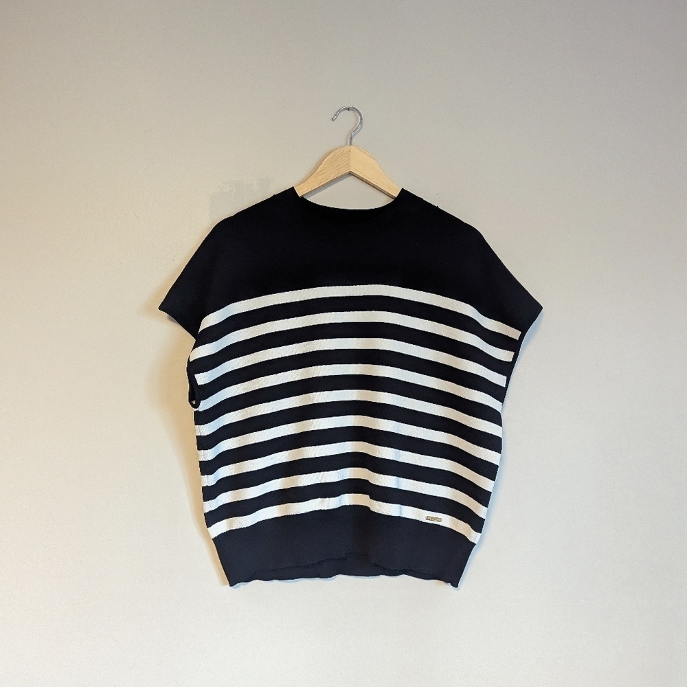 Marc New York Striped Sleeveless Sweater